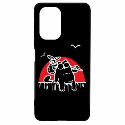 Чехол для Xiaomi Poco F3/K40 Кот Саймона на фоне заката - PrintSalon
