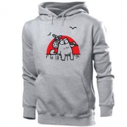 Мужское худи Кот Саймона на фоне заката - PrintSalon