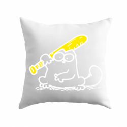 Подушка Кот Саймона с битой - PrintSalon