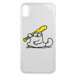 Чохол для iPhone Xs Max Кот Саймона с битой