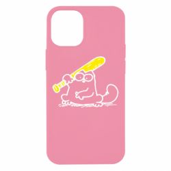 Чехол для iPhone 12 mini Кот Саймона с битой-PrintSalon Чехол для iPhone 12 mini Кот Саймона с битой