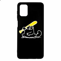 Чохол для Samsung M51 Кот Саймона с битой-PrintSalon Чохол для Samsung M51 Кот Саймона с битой