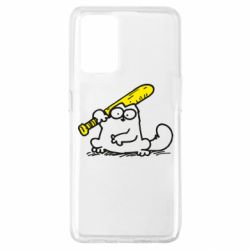 Чехол для Oppo A74 4G Кот Саймона с битой - PrintSalon