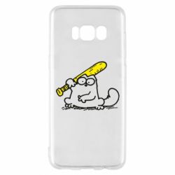 Чехол для Samsung S8 Кот Саймона с битой - PrintSalon