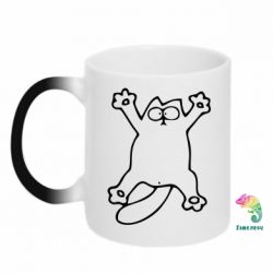 Чашка-хамелеон Кот-звезда - PrintSalon
