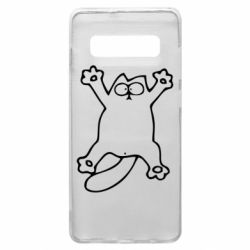 Чехол для Samsung S10+ Кот-звезда - PrintSalon