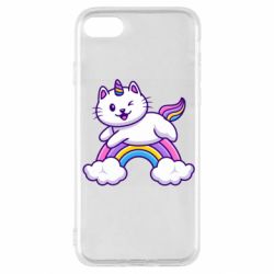 Чехол для iPhone SE 2022 Котик-единорог - PrintSalon