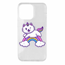 Чехол для iPhone 14 Pro Max Котик-единорог - PrintSalon