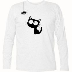 Футболка з довгим рукавом Котик і павук