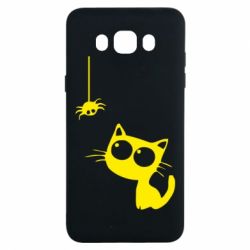 Чехол для Samsung J7 2016 Котик и паук