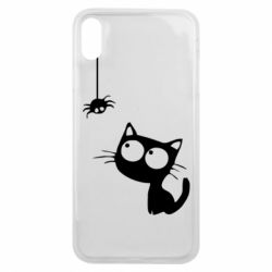 Чехол для iPhone Xs Max Котик и паук