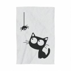 Полотенце с принтом Котик и паук