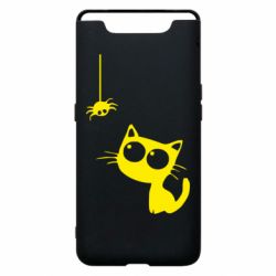 Чехол для Samsung A80 Котик и паук - PrintSalon