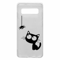 Чохол для Samsung S10 Котик і павук