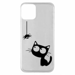 Чехол для iPhone 11 Котик и паук - PrintSalon