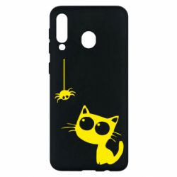 Чехол для Samsung M30 Котик и паук