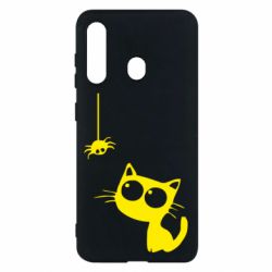 Чехол для Samsung M40 Котик и паук - PrintSalon