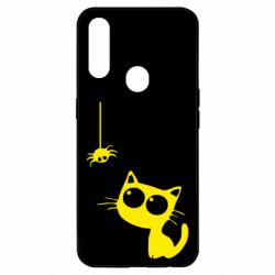 Чехол для Oppo A31 Котик и паук - PrintSalon