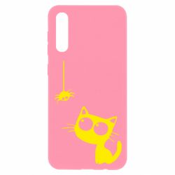 Чехол для Samsung A50 Котик и паук - PrintSalon