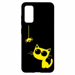 Чехол для Samsung S20 Котик и паук - PrintSalon