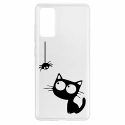 Чехол для Samsung S20 FE Котик и паук - PrintSalon