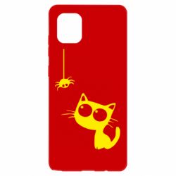 Чехол для Samsung Note 10 Lite Котик и паук - PrintSalon