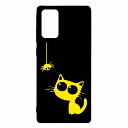 Чехол для Samsung Note 20 Котик и паук - PrintSalon