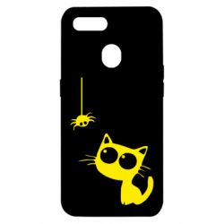 Чехол для Oppo A5s/A12 Котик и паук - PrintSalon
