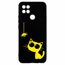 Чехол для Oppo A15s/A15 Котик и паук - PrintSalon