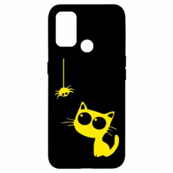 Чехол для Oppo A53/A32/A33 Котик и паук - PrintSalon