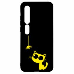 Чехол для Xiaomi Mi10/10 Pro Котик и паук - PrintSalon