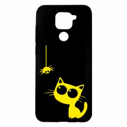 Чехол для Xiaomi Redmi Note 9/Redmi 10X Котик и паук - PrintSalon