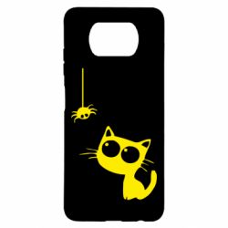 Чохол для Xiaomi Poco X3 Котик і павук