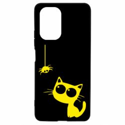 Чехол для Xiaomi Poco F3/K40 Котик и паук - PrintSalon