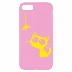 Чехол для iPhone SE 2022 Котик и паук - PrintSalon