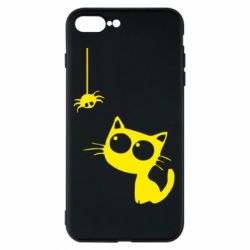 Чехол для iPhone 8 Plus Котик и паук - PrintSalon
