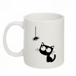 Чашка 320ml Котик и паук