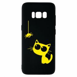 Чехол для Samsung S8 Котик и паук - PrintSalon