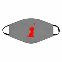 Маска многоразовая Котик с бабочкой - PrintSalon
