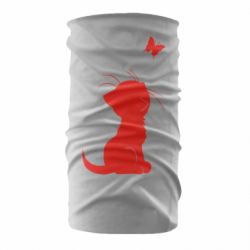 Бандана Котик с бабочкой - PrintSalon