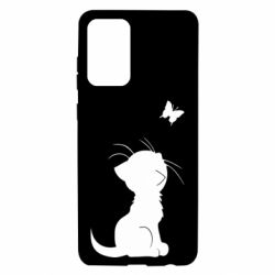 Чехол для Samsung A72 5G Котик с бабочкой - PrintSalon