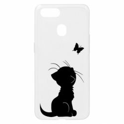 Чехол для Oppo A5s/A12 Котик с бабочкой - PrintSalon