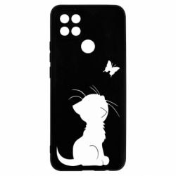Чехол для Oppo A15s/A15 Котик с бабочкой - PrintSalon