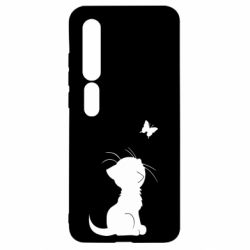 Чехол для Xiaomi Mi10/10 Pro Котик с бабочкой - PrintSalon