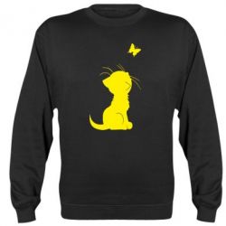 Cвитшот Котик с бабочкой - PrintSalon
