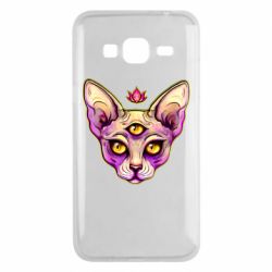 Чехол для Samsung J3 2016 Котик сфинкс розовый - PrintSalon