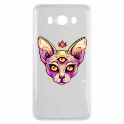 Чехол для Samsung J7 2016 Котик сфинкс розовый - PrintSalon