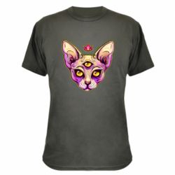 Камуфляжная футболка Котик сфинкс розовый - PrintSalon