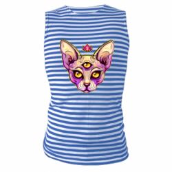 Майка-тельняшка Котик сфинкс розовый - PrintSalon
