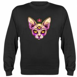 Cвитшот Котик сфинкс розовый - PrintSalon